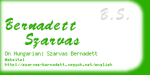 bernadett szarvas business card